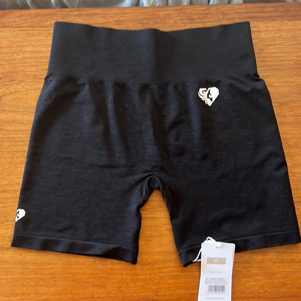 Women’s Best Seamless Shorts - Black Marl - XXL